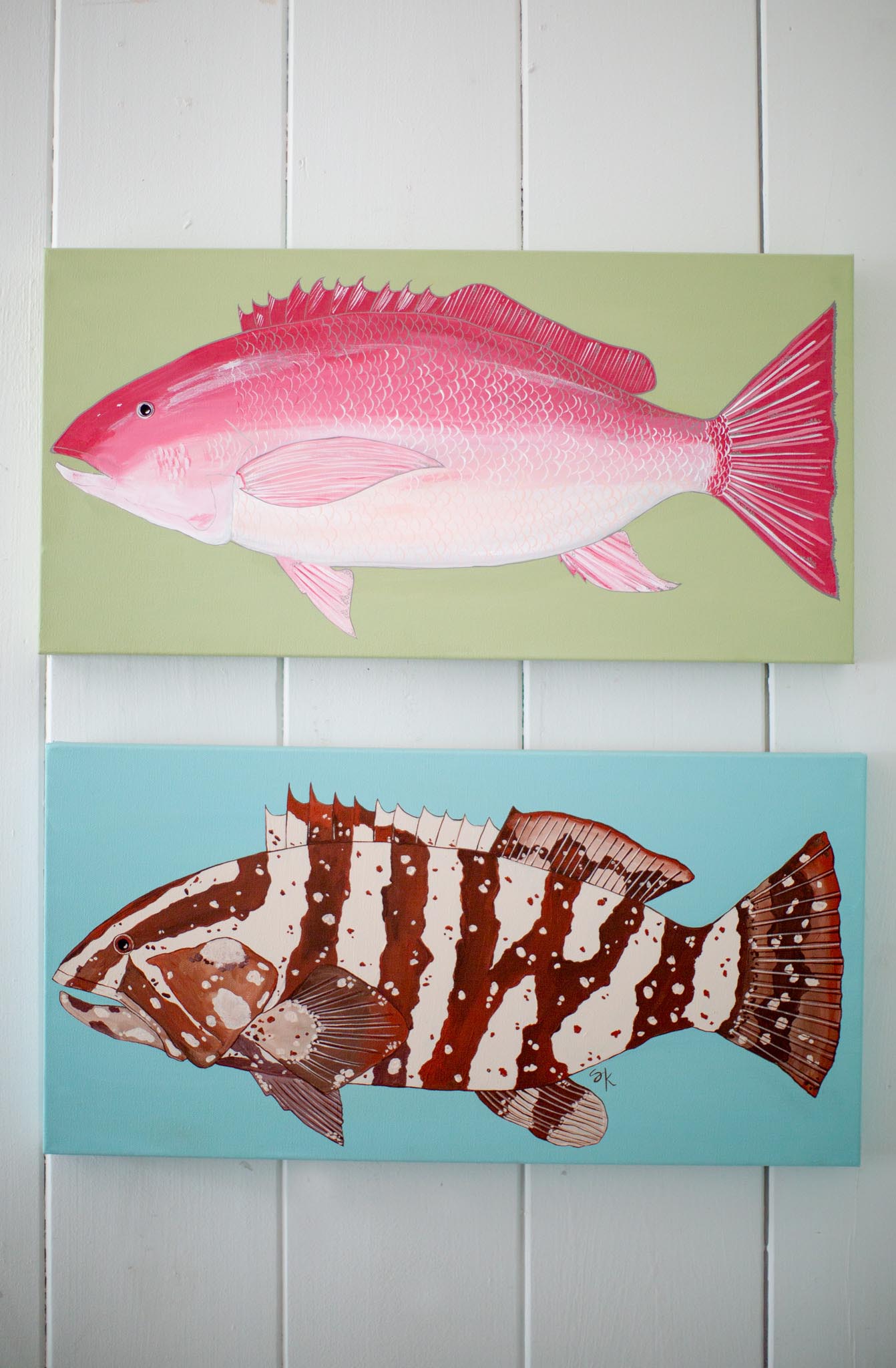 Snapper on Pale Lime