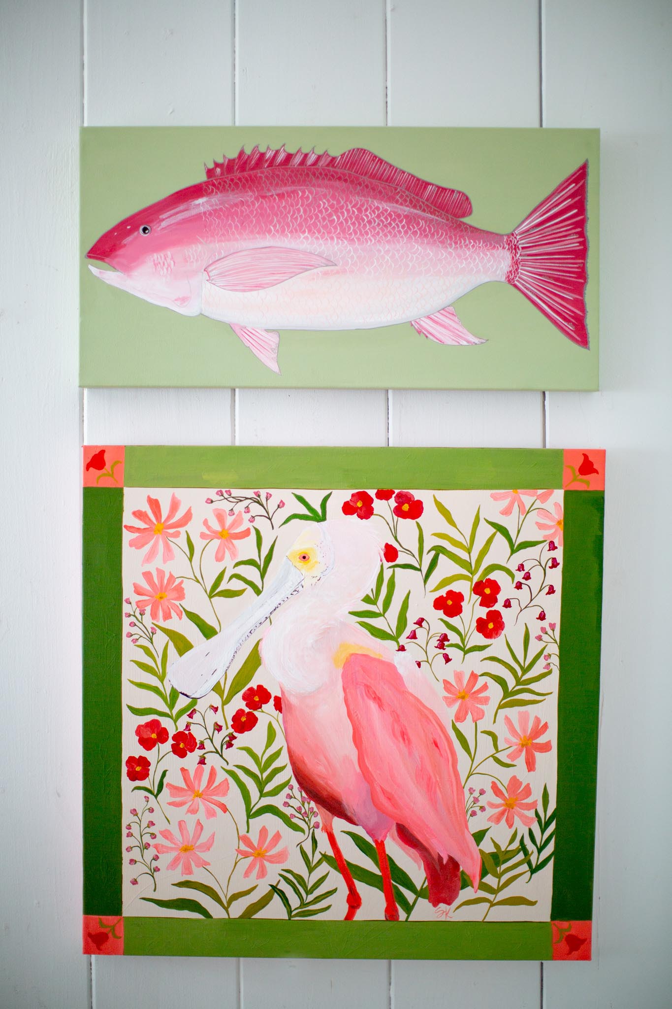 Snapper on Pale Lime